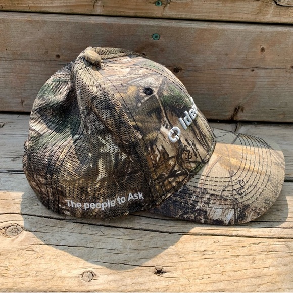 Vintage Y2K Brown Camo Realtree x NAPA Embroidered Logo Trucker Hat - Picture 6 of 8